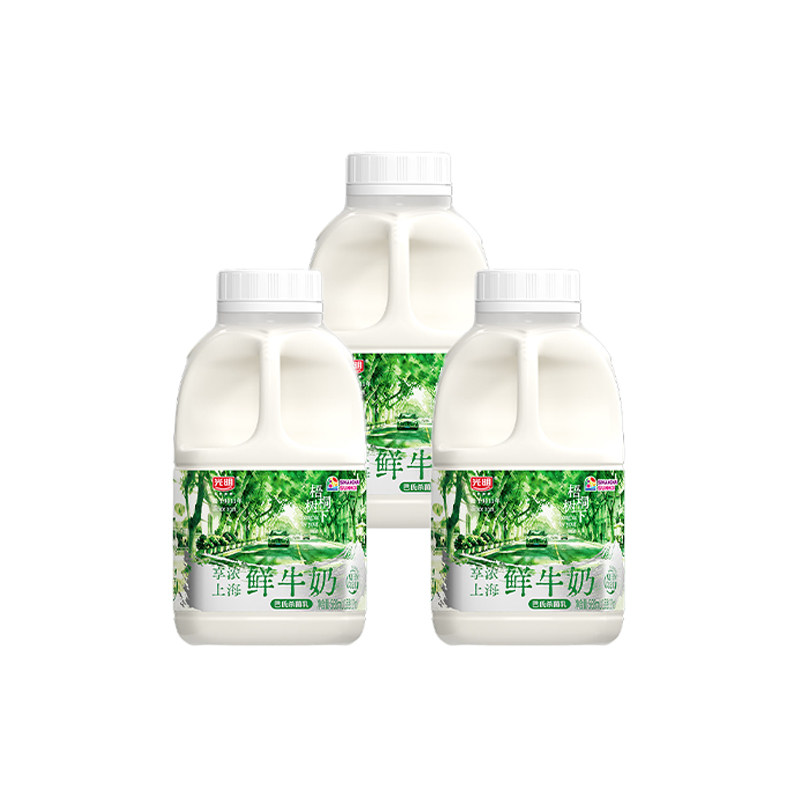 今日必买：光明 梧桐树下享浓上海鲜牛奶568ml*3桶 36.9元