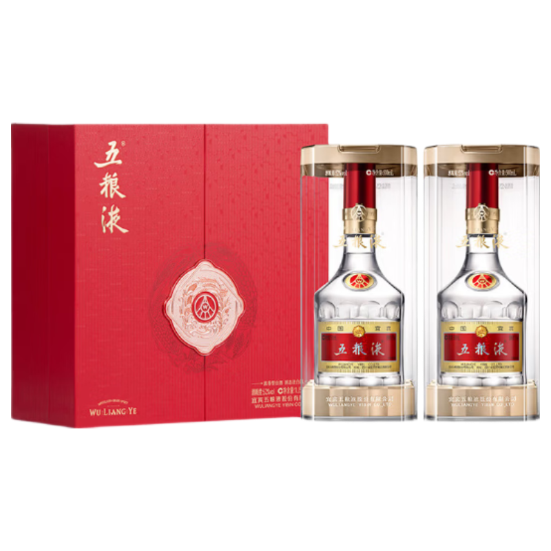 五粮液 普五八代 2023年 尊享礼盒 浓香型 52度500ml*2瓶 礼盒装 1644.06元