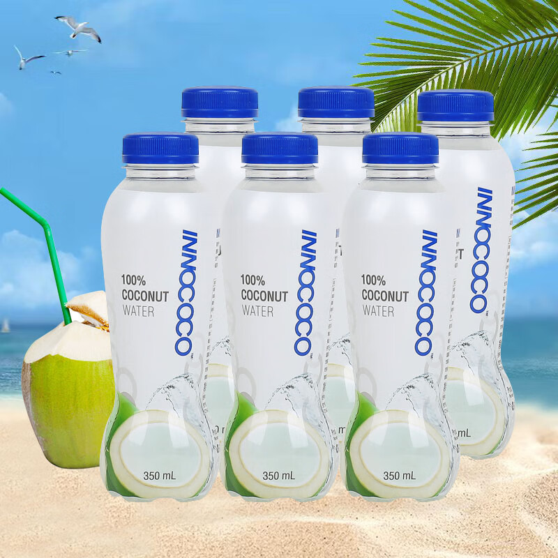 INNOCOCO 泰国进口100%椰子水NFC果汁饮料含电解质350ml*6瓶 27.9元