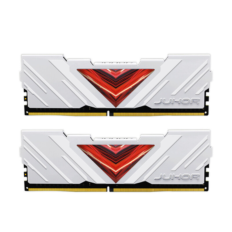 JUHOR 玖合 忆界系列 白甲 DDR4 3600MHz 台式机内存 马甲条 白色 16GB 8GBx2 198元