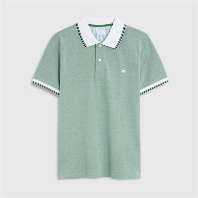 Brooks Brothers 男士美式休闲条纹修身短袖Polo 286元包邮