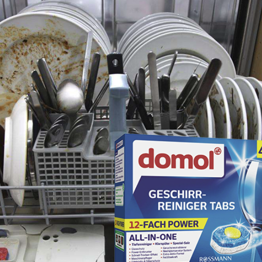 Domol 洗碗块 洗碗机清洁剂 洗碗机清洁泡腾片多效合一 黄金心40 38.6元（需用