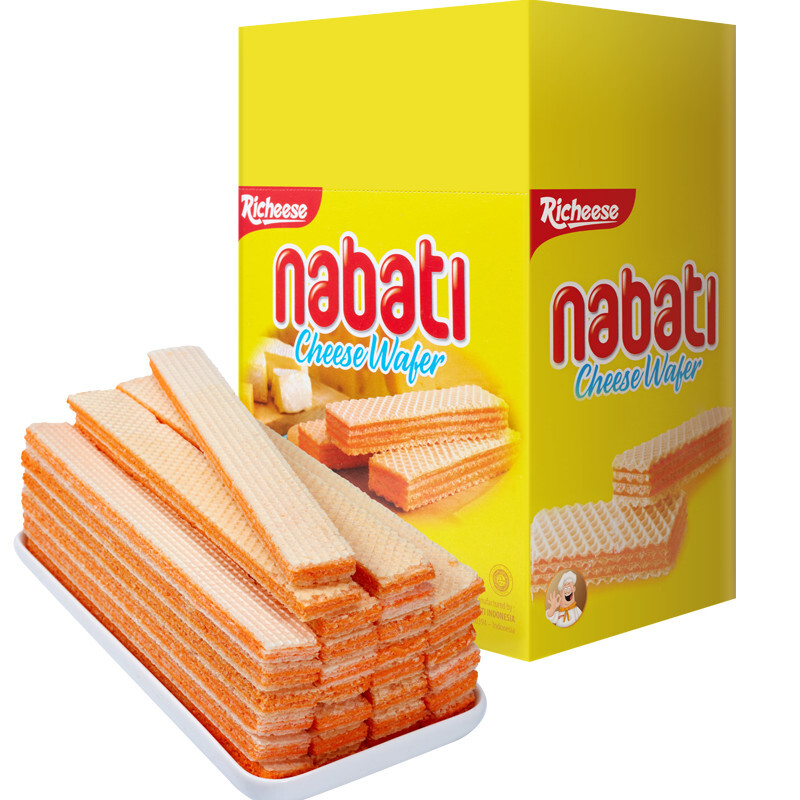 nabati 纳宝帝 丽芝士（Richeese）印尼进口 Nabati 奶酪味威化饼干 460g/盒 进口芝