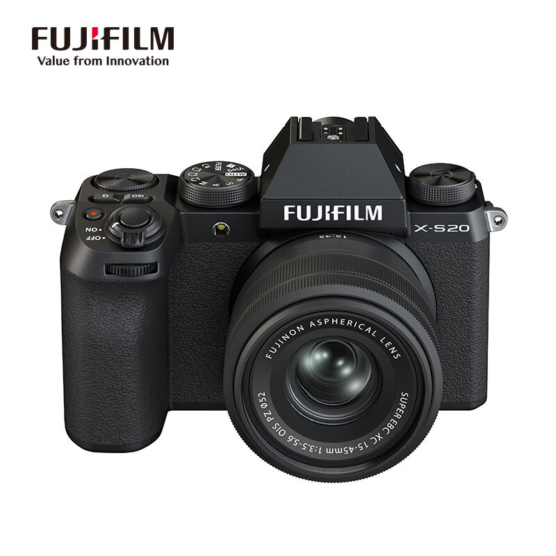 富士（FUJIFILM）X-S20 微单相机 15-45mm套机 AI智能对焦 750张续航增强 全新Vlog模