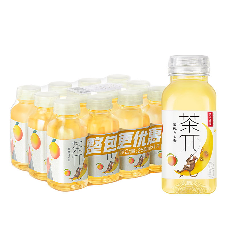 88VIP：NONGFU SPRING 农夫山泉 茶π 蜜桃乌龙茶 250ml*12瓶 14.27元（需用券）