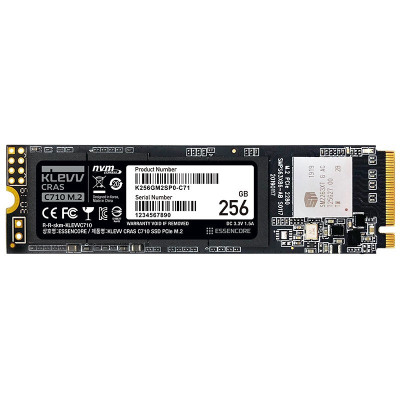 KLEVV 科赋 CRAS C710 NVMe M.2 固态硬盘 256GB（PCI-E3.0） 99元