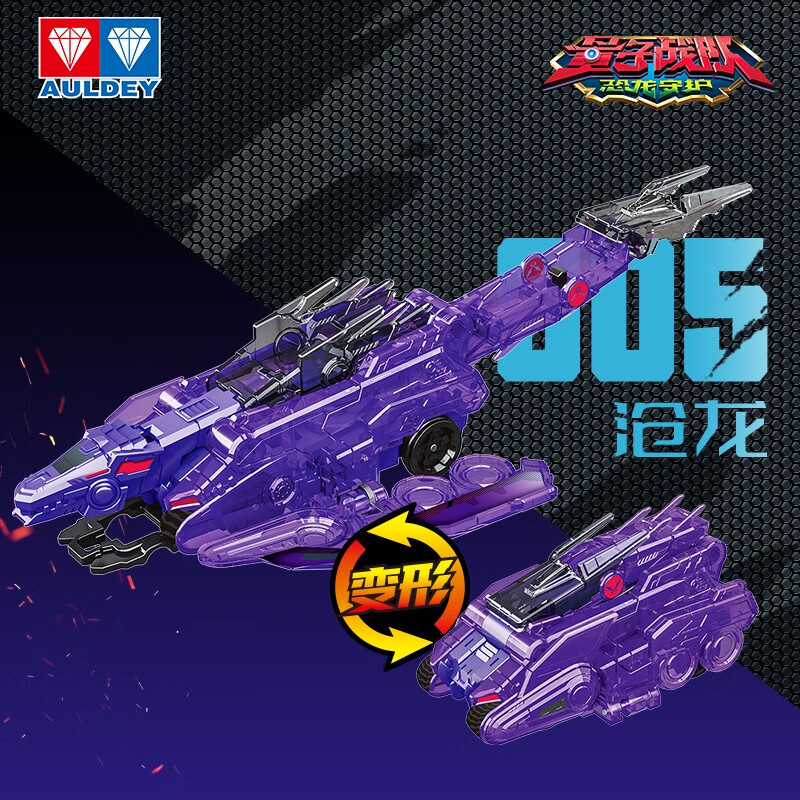 奥迪双钻 量子战队 沧龙战机 玩具车(滑行+空翻变形) 10元(需买2件,需用券)