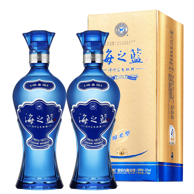 洋河蓝色经典海之蓝 42度 375mL 2瓶 双支装 194.74元