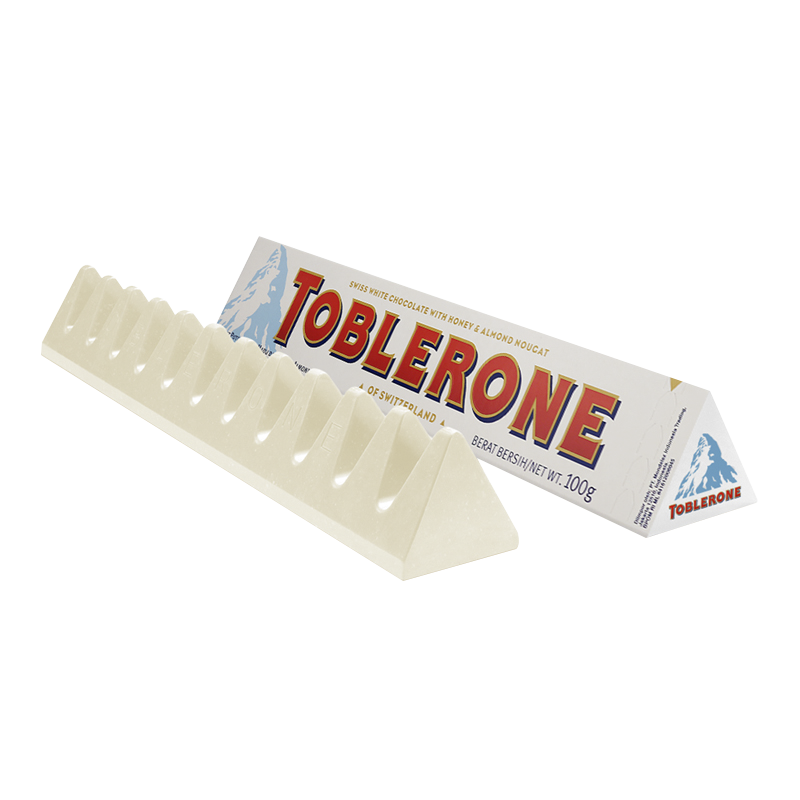 三角（Toblerone） 瑞士白巧克力含蜂蜜及巴旦木 100g 4.91元