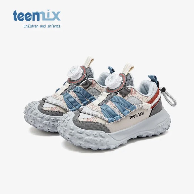 天美意 春秋季儿童休闲跑步鞋 幻影灰/甘蓝 26 109元（需用券）