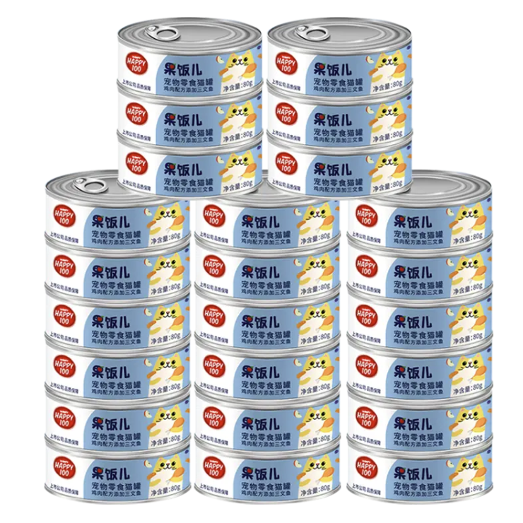 Wanpy 顽皮 鸡肉三文鱼猫罐头 80g*24罐（汤汁型） 52.42元（需买2件，共104.84元