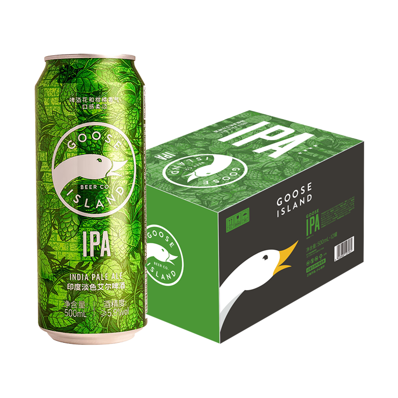 移动端、京东百亿补贴：鹅岛 精酿啤酒 IPA 印度淡色艾尔 500mL 12罐 小酒版 50