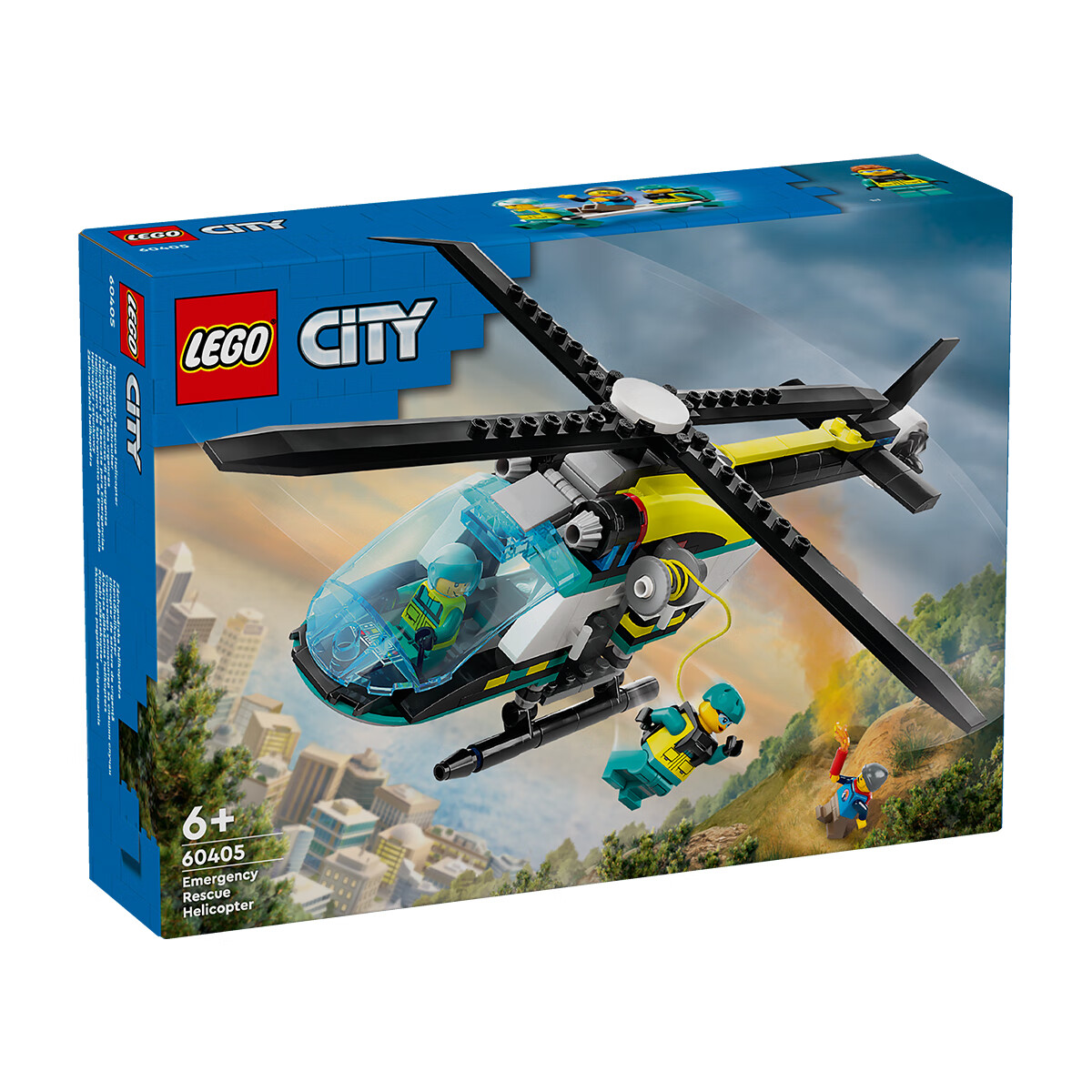 LEGO 乐高 积木拼装城市系列60405 紧急救援直升机男孩儿童玩具儿童节礼物 98.