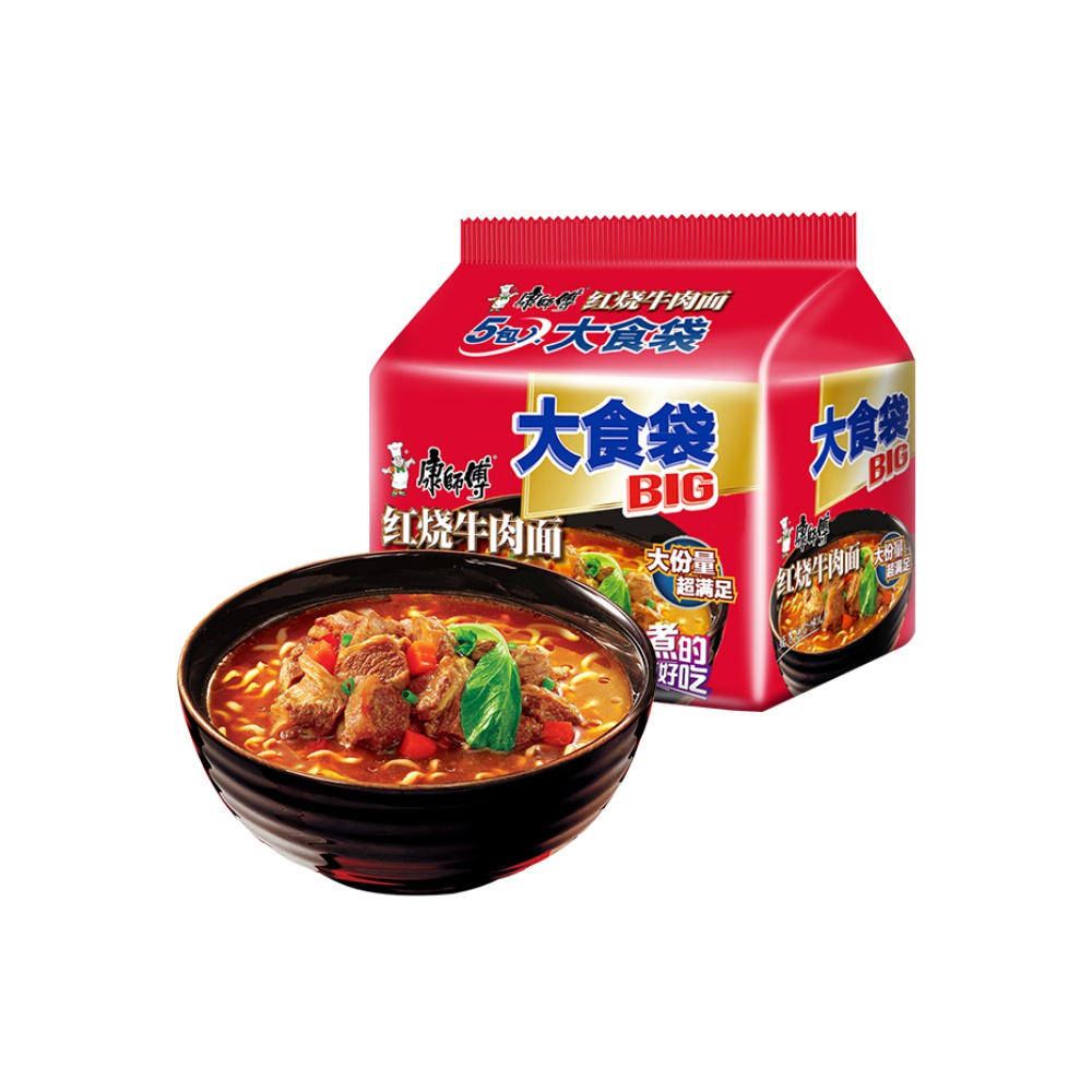 88VIP：康师傅 大食袋红烧牛肉面 120g*5袋 2.04元