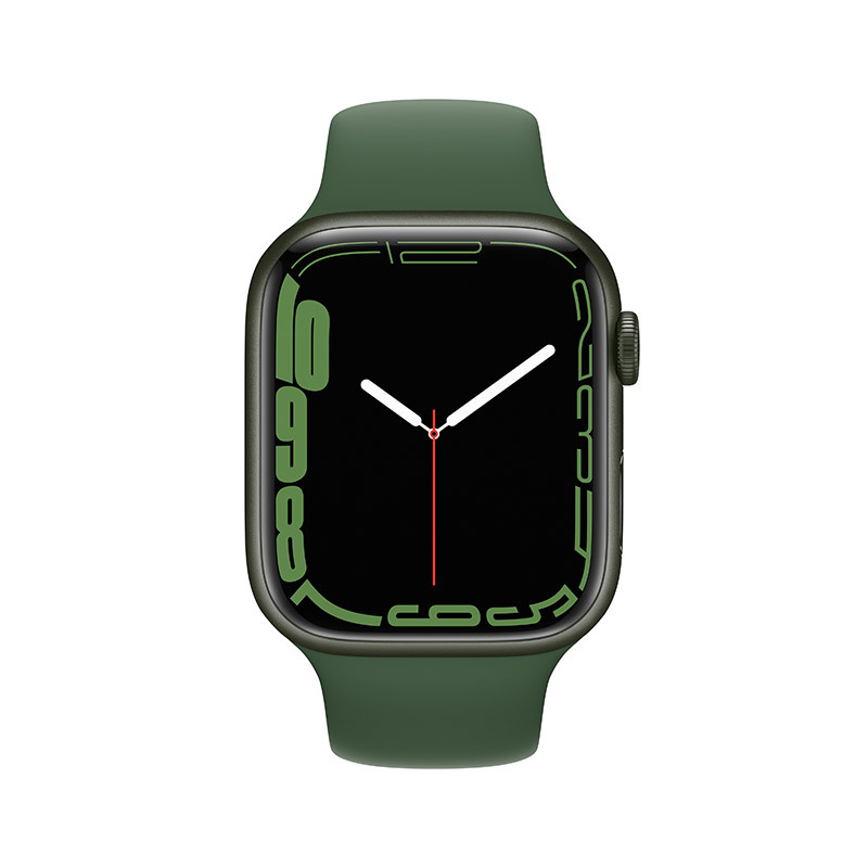 apple苹果watchseries7智能手表gps蜂窝款45毫米绿色铝金属表壳苜蓿草