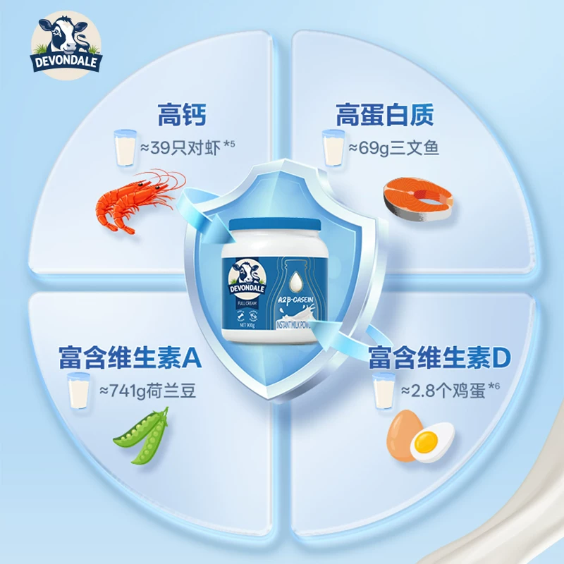 德运 A2β-酪 高钙高蛋白A2奶粉 900g 59元 - 清风线报