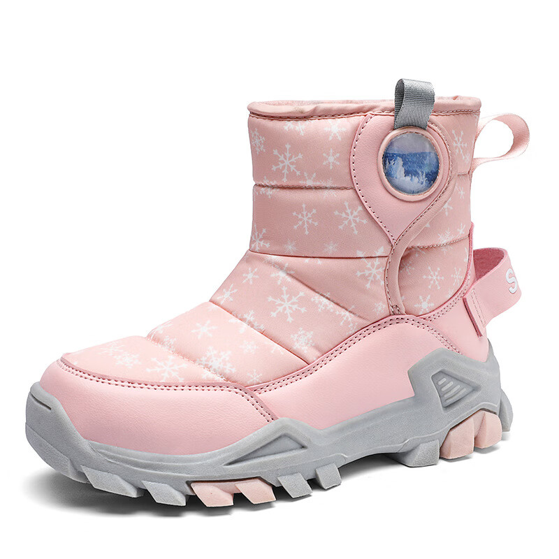 李寜冬季新款儿童雪地靴加绒加厚鞋 103元（需用券）