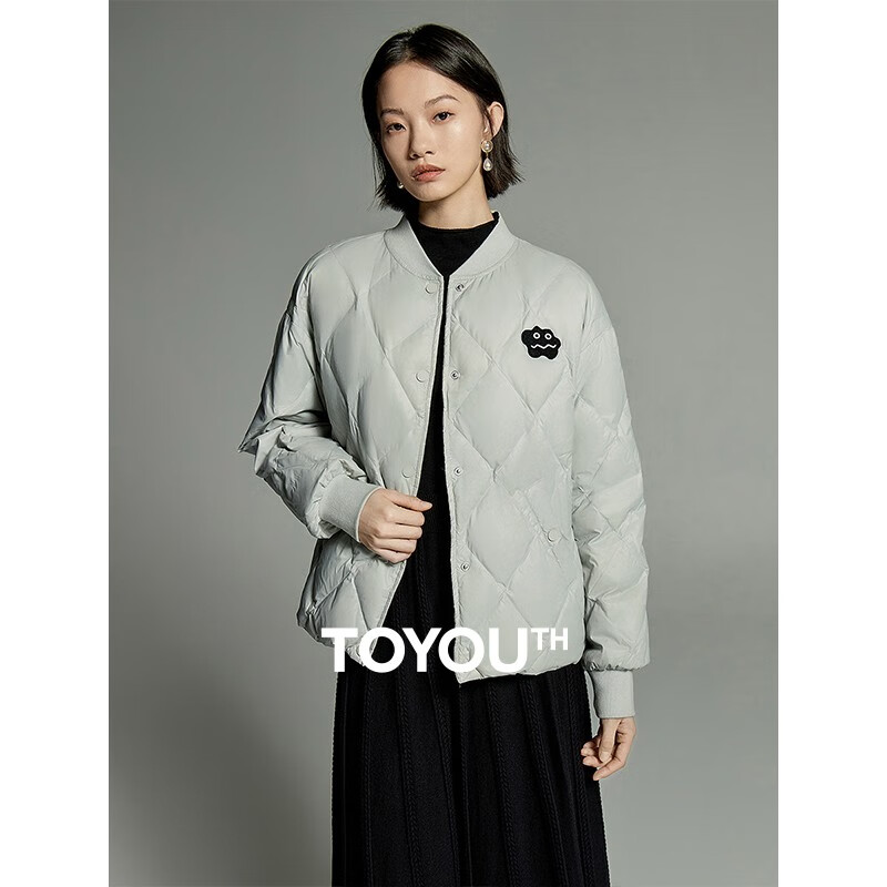 TOYOUTH 初语 女士羽绒服 2023年冬季新款防风保暖轻盈棒球外套 199.5元