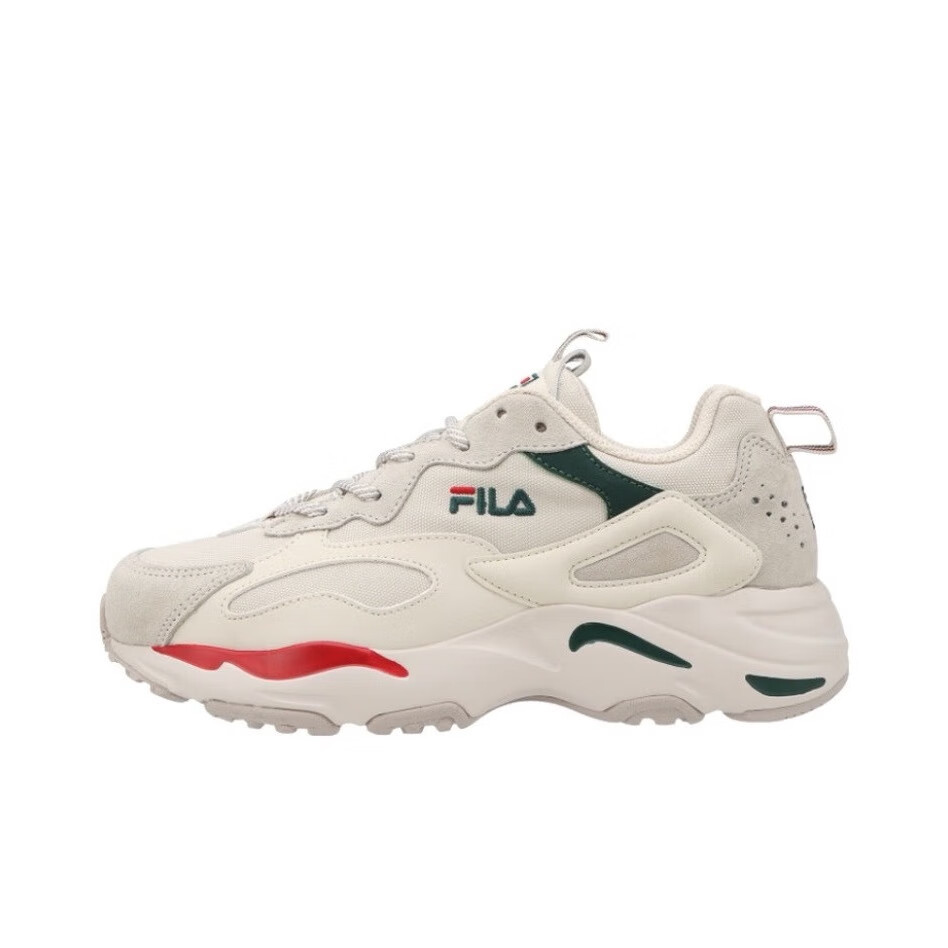 FILA 斐乐 韩版FILA减震防滑耐磨低帮老爹鞋男女同款灰绿红 245 234.15元（需用