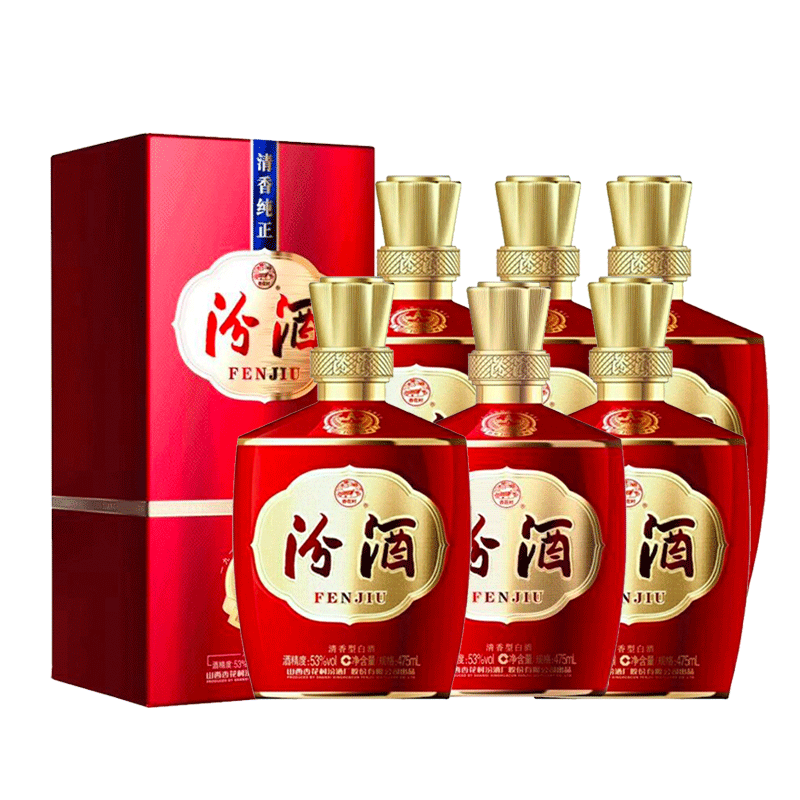 汾酒 1915巴拿马基础版 清香型白酒 53度 475ml*6瓶 整箱装 966.27元（多重优惠）