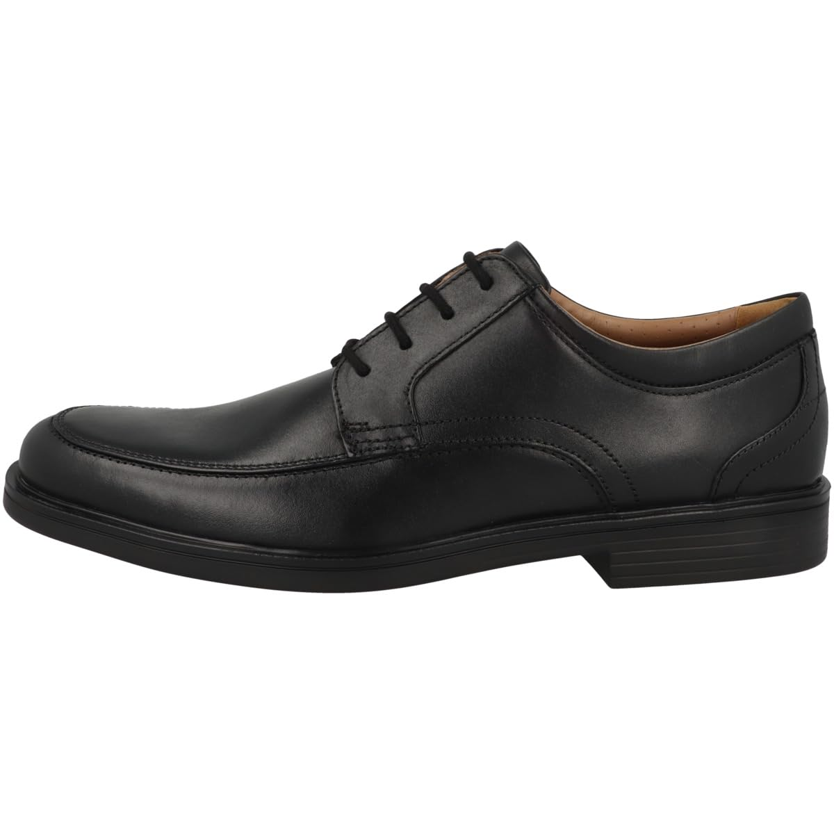 【含税直邮】Clarks 男子 Un Aldric Park 德比鞋,Black (Black Leather -),8 UK 预估到手