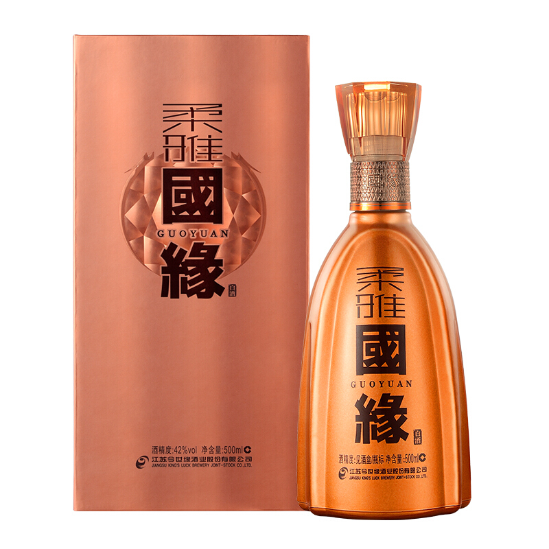 今世缘 柔雅国缘 42%vol 浓香型白酒 500ml 单瓶装 197.8元