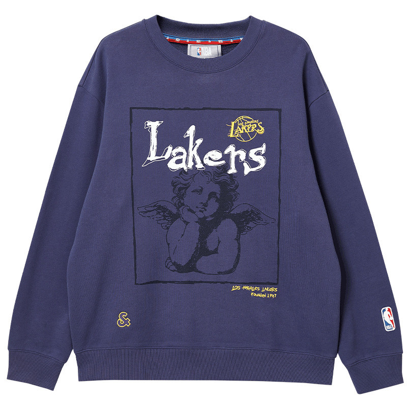 杰克·琼斯(JACK&JONES)NBA联名湖人队春秋纯棉舒适圆领卫衣男装224433085 E38海军蓝 S 170 134.55元(需领券)