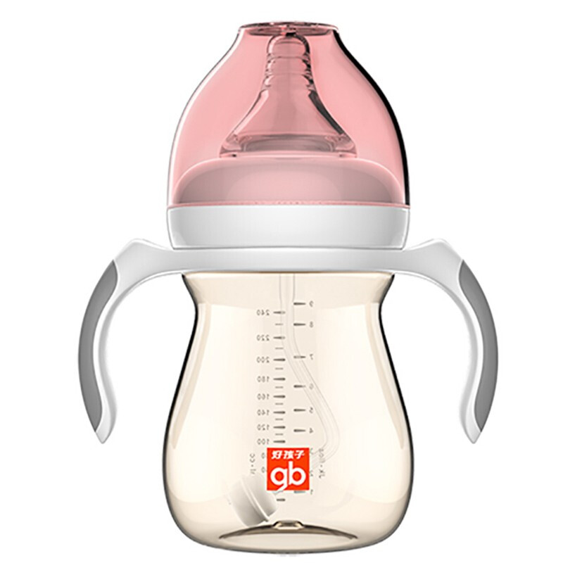 好孩子 goodbaby 好孩子 小饿魔系列 B80374 PPSU奶瓶 240ml 粉红 6月+ 58.2元（需用