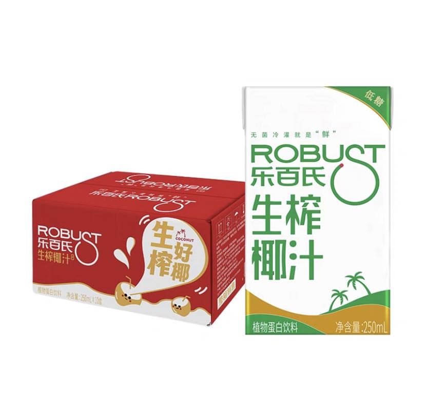 Robust 乐百氏 椰汁正宗椰子汁厚椰乳250ml*10瓶 19.9元（需用券）