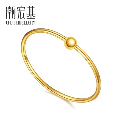 88VIP：CHJ JEWELLERY 潮宏基 万花筒系列 SDG30000647 圆珠足金手镯 12.65g 7683元 包邮