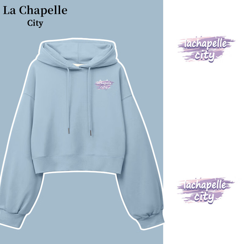 La Chapelle City 拉夏贝尔 女士短款连帽卫衣 39.9元（需用券）