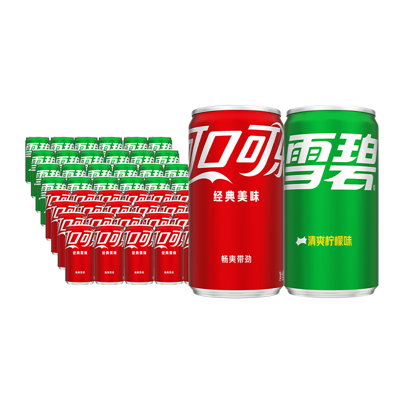 88VIP：Coca-Cola 可口可乐 经典原味200ml*24罐+Sprite 雪碧 经典原味200ml*24罐 72.01