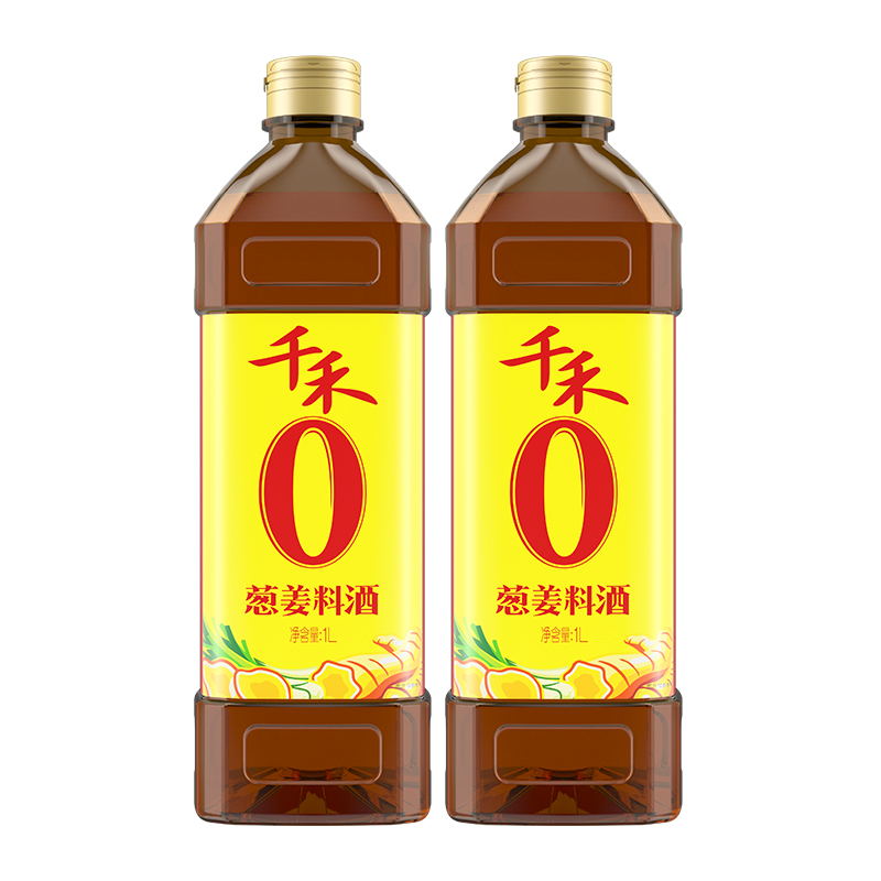 88VIP：千禾 调味品葱姜汁料酒1L*2家用烹饪红烧炖煮鱼肉去腥解膻提味增鲜 16