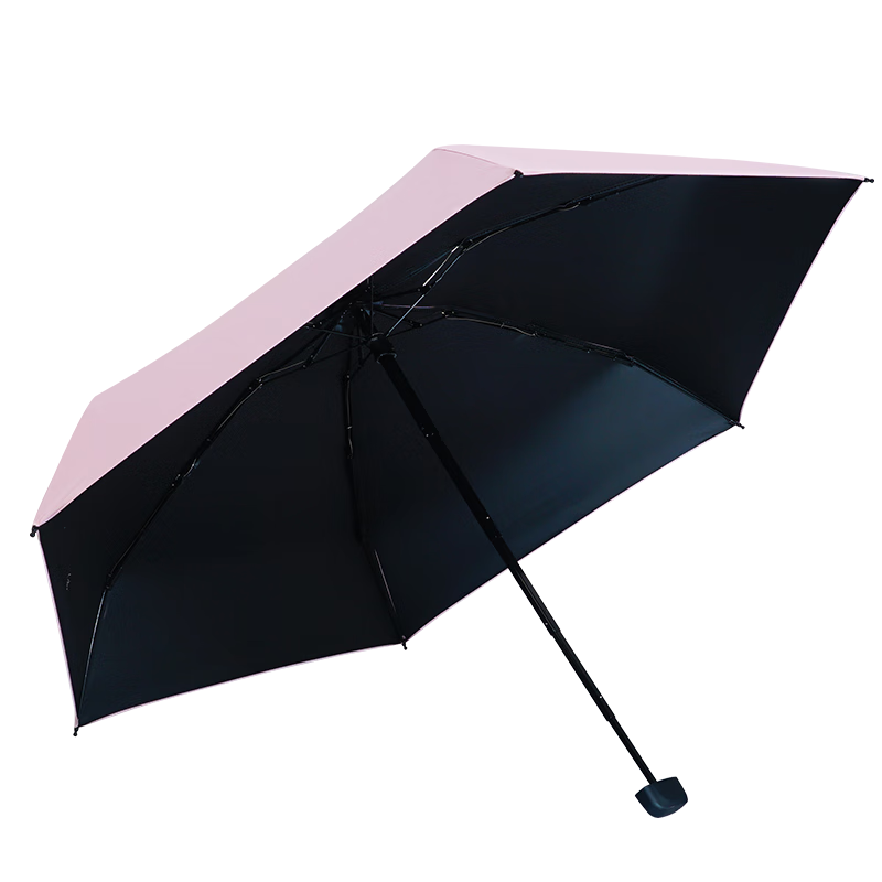 PLUS会员:红叶晴雨伞女式五折口袋太阳伞 米白色 6骨 27.42元