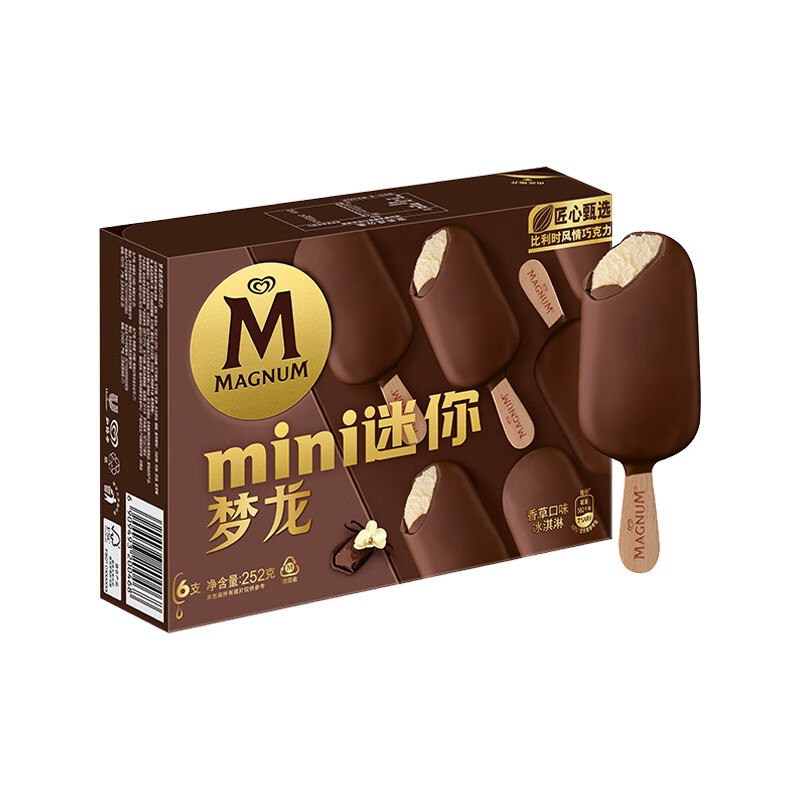 MAGNUM 梦龙 和路雪 迷你梦龙 香草口味冰淇淋 42g*6支 19.47元（需买4件，需用