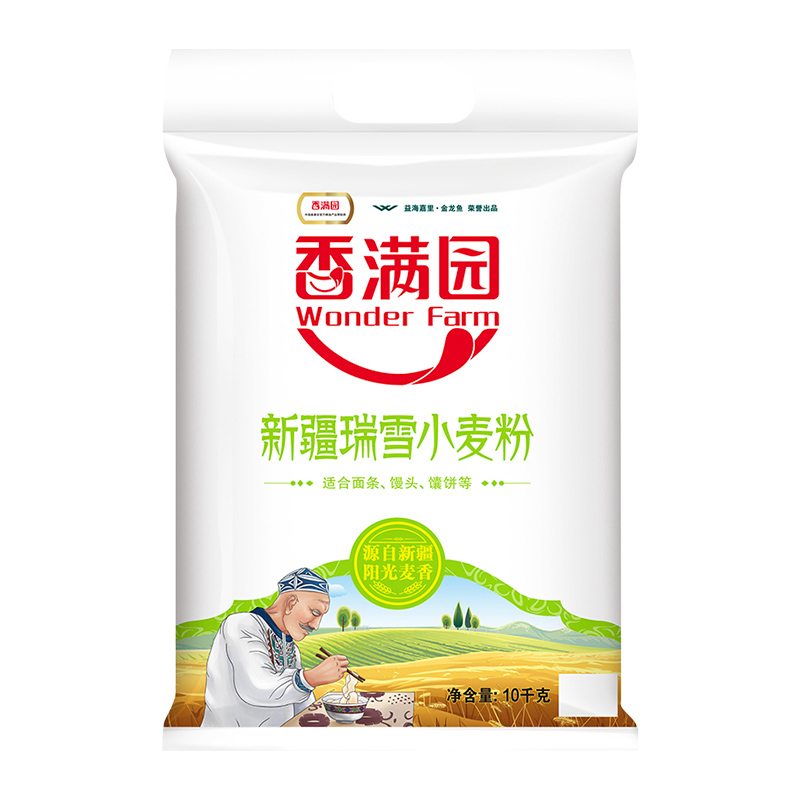 香满园 新疆瑞雪小麦粉10kg粉面条饺子包子 43.53元（需买2件，需用券）