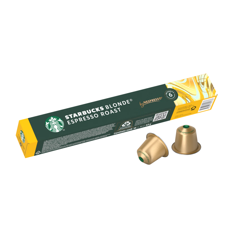 需首单：星巴克（Starbucks）Nespresso胶囊咖啡10颗*5.3g 轻度烘焙 瑞士进口黑咖