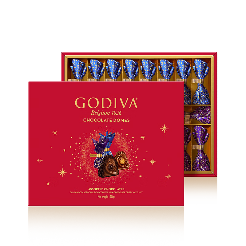 PLUS会员：歌帝梵(GODIVA)臻粹巧克力礼盒精选20颗装200g 72.5元