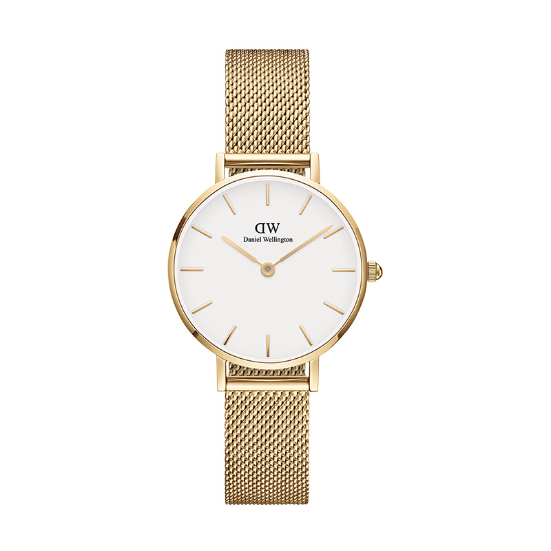 Daniel Wellington DW00100350 女士石英手表 28mm 白盘 镀金不锈钢表带 圆形 1044.6元