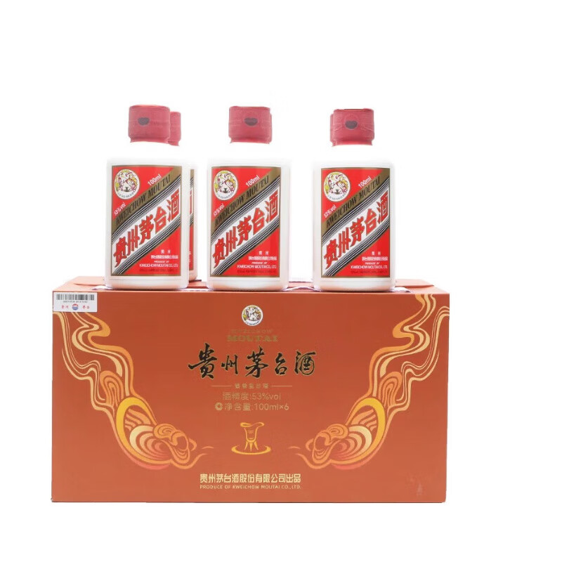 MOUTAI 茅台 飞天 53%vol 酱香型白酒 100ml*6瓶 i茅台礼盒装 ￥2046.31