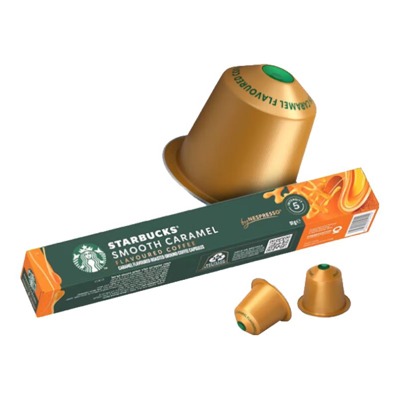 星巴克（Starbucks）Nespresso胶囊咖啡10颗 焦糖风味 29.90元包邮（需试用）