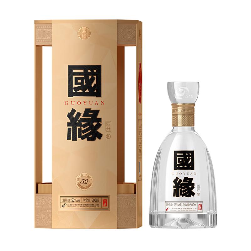 今世缘 国缘系列 国缘 四开 42%vol 浓香型白酒 500ml 单瓶装 379.9元（需用券）