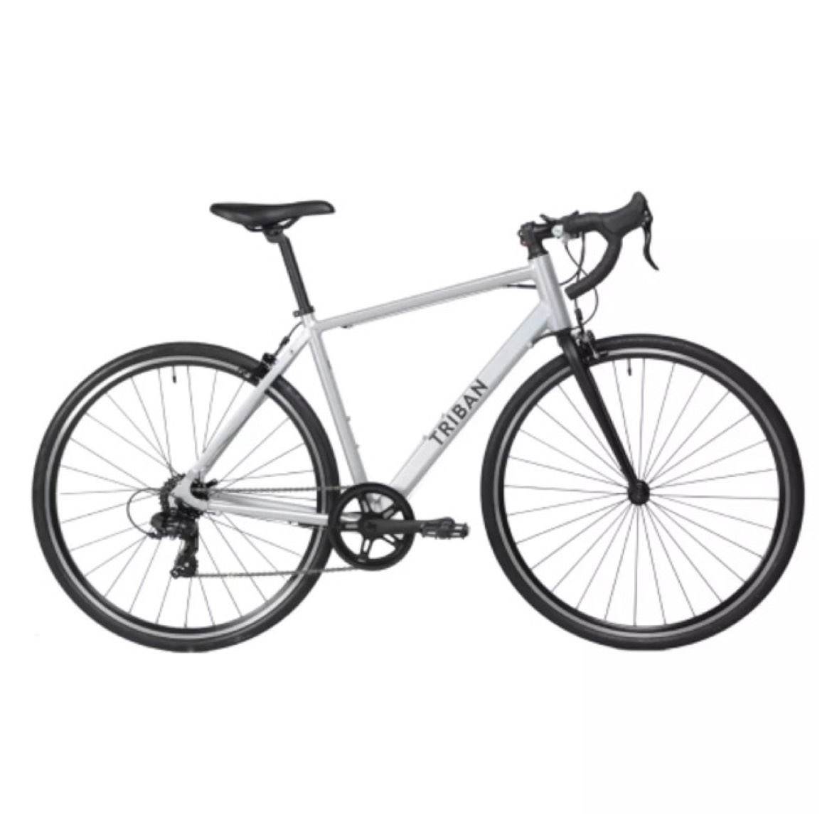 DECATHLON 迪卡侬 RC100 公路自行车+骑行眼镜 8544692 锌灰色/黑色 XL 7速 1265.12元