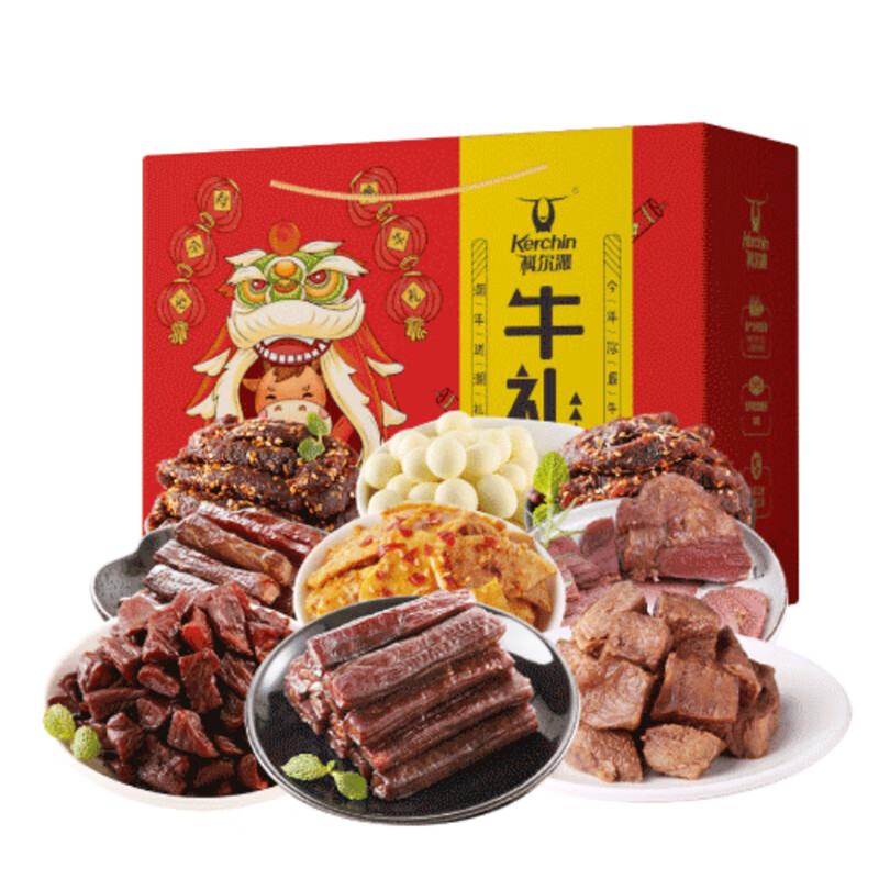 科尔沁 肉干肉脯年货 牛礼礼盒1110g 249元