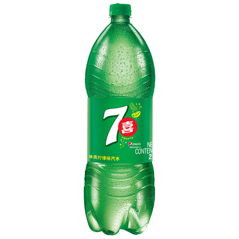 7-Up 七喜 百事可乐七喜可乐 7UP 柠檬味 汽水碳酸饮料 2L*6瓶 整箱装 百事出品