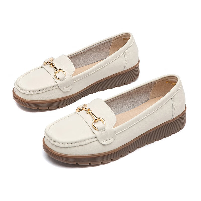 红蜻蜓 女鞋软底一脚蹬鞋百搭豆豆鞋软面透气女单鞋 93元（需用券）