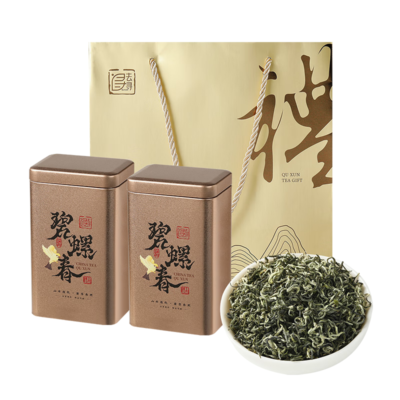 去寻绿茶 江苏碧螺春茶叶 明前特级250g 2024新茶嫩芽 55.92元包邮（需试用）