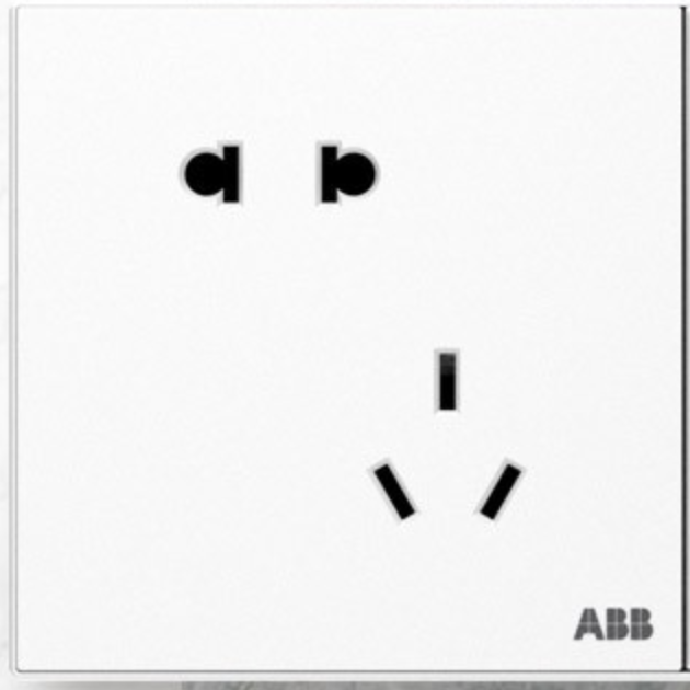 ABB 盈致系列 白色 错位斜五孔插座十只装 58元（双重优惠）