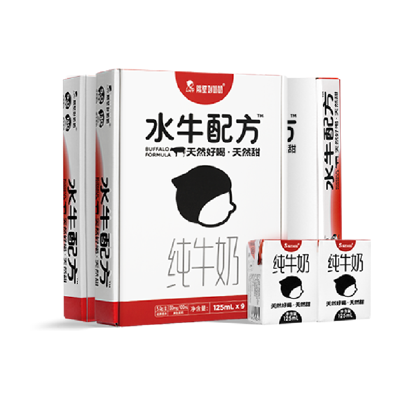 隔壁刘奶奶 高钙4.0g蛋白mini水牛配方奶125ml*9盒*3箱 ￥113.71