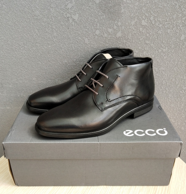 43码，ECCO 爱步 Melbourne 墨本系列 男士真皮短靴512.64元